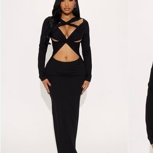 Fashion Nova Black Maxi Dress